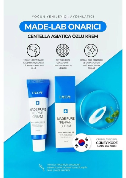 Made-Lab Organik Onarıcı, Beyazlatıcı ve Kore Anti Aging Krem modelleri