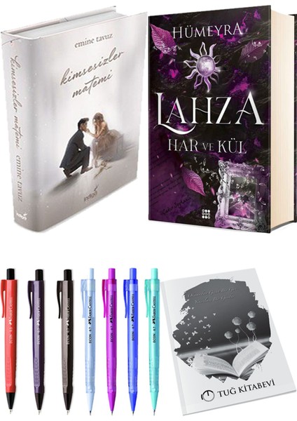 Lahza 2 Har ve Kül Ciltli ve Kimsesizler Matemi 1 Ciltli Emine Tavuz 2'li Set + Hediyeli