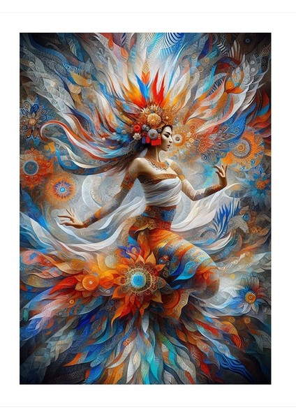 Dans Eden Asyalı Kadın Modern Mdf Tablo 25cmx 35cm