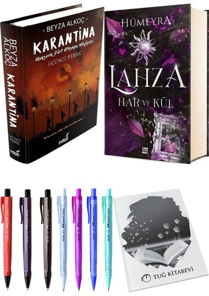 Lahza 2 Har ve Kül Ciltli ve Karantina 3 Ciltli Beyza Alkoç 2'li Set + Hediyeli