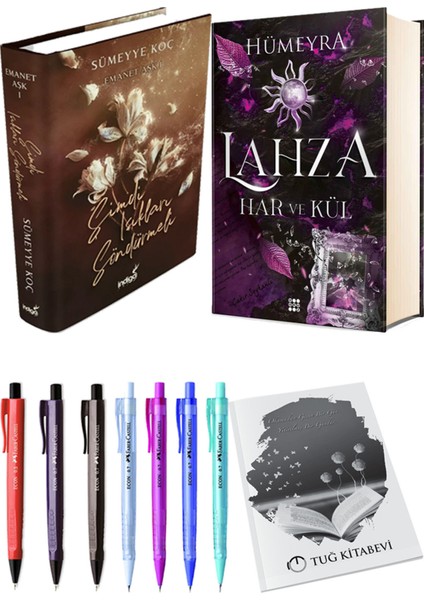 Lahza 2 Har ve Kül Ciltli ve Şimdi Işıkları Söndürmeli Ciltli Sümeyye Koç 2'li Set + Hediyeli