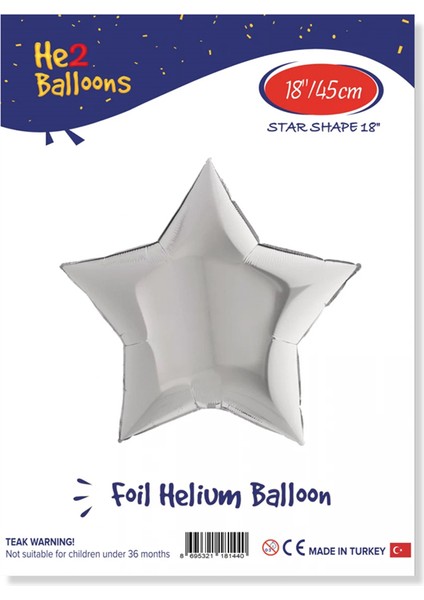 Yıldız Folyo Balon 18" - Gümüş