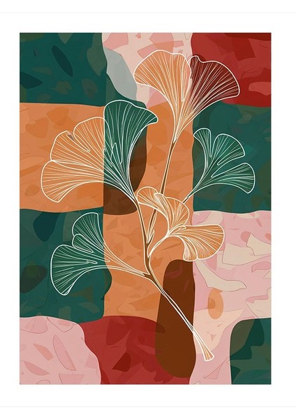 Renkler Ve Orkide Çiçeği Mdf Poster 18cm X 27cm
