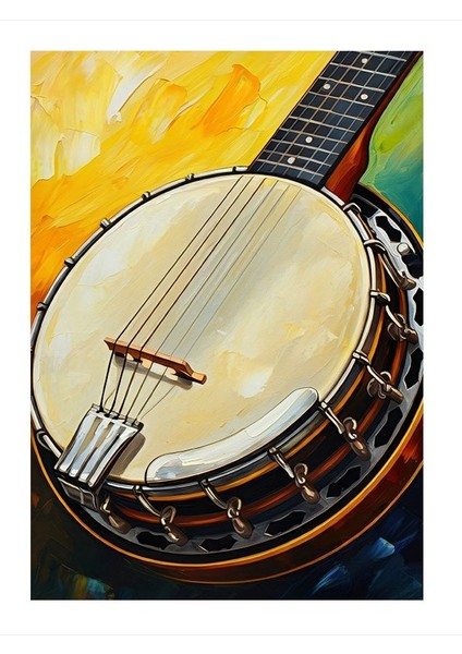 Banjo Enstrümanı Art Mdf Tablo 25cmx 35cm