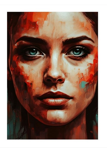 Portre Kadın Yüzü Model Mdf Tablo 35cm X50cm