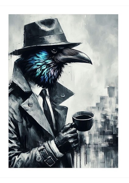 Gizemli Dedektif Modern Mdf Tablo 18cm X 27cm