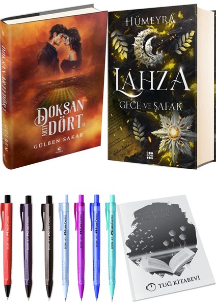 Lahza 3 Gece ve Şafak Ciltli ve Doksan Artı Dört 2 Ciltli Gülben Sakar 2'li Set + Hediyeli