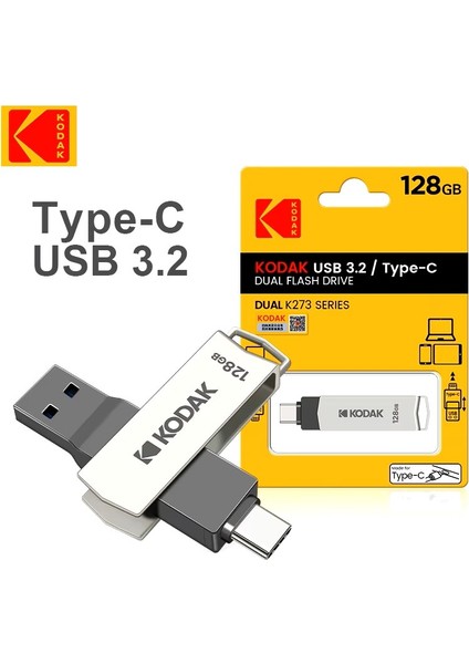 Type C ve  USB 3.2  Flash Bellek  Otg Çift Giriş Premium