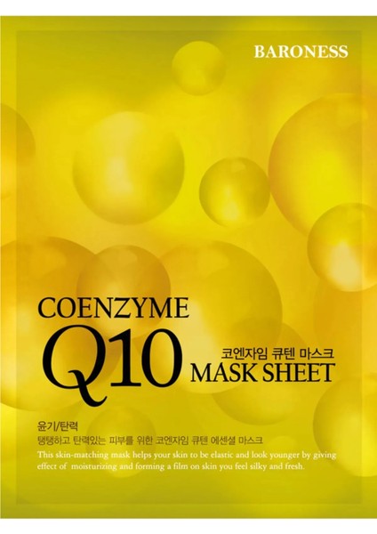 Koenzim Q10 Içeren Cilt Bariyer Onarımını Destekleyen Antı-Agıng Kore Yüz Maskesi 5'li 21 ml