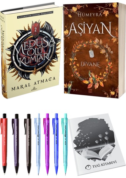 Aşiyan 2 Divane Ciltli ve Medusanın Ölü Kumları 2 Ciltli Maral Atmaca 2'li Set + Hediyeli
