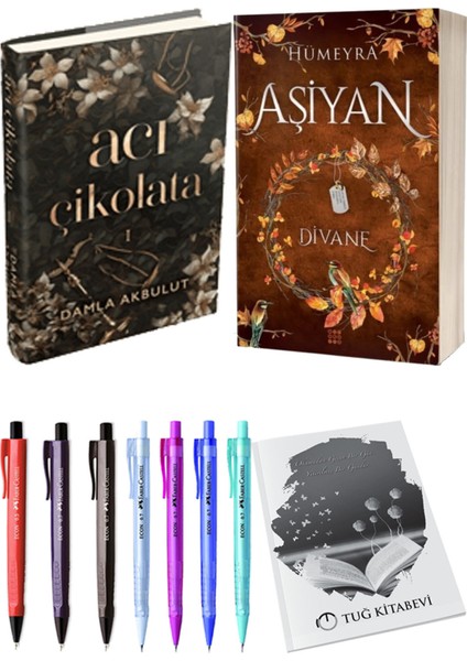 Aşiyan 2 Divane Ciltli ve Acı Çikolata Ciltli Damla Akbulut 2'li Set + Hediyeli
