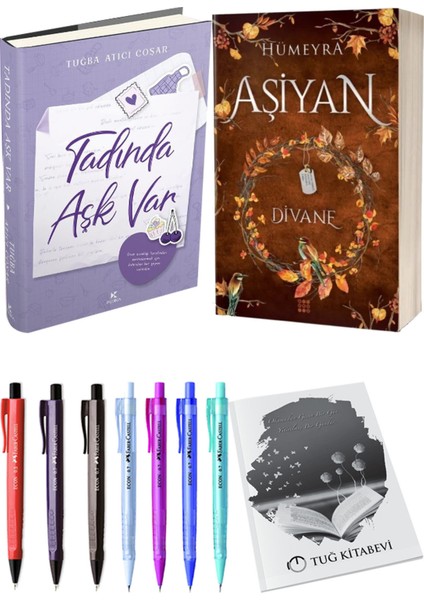 Aşiyan 2 Divane Ciltli ve Tadında Aşk Var Ciltli Tuğba Atıcı Coşar 2'li Set + Hediyeli
