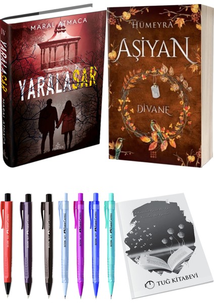 Aşiyan 2 Divane Ciltli ve Ephesus Yayınları Yaralasar 4 Ciltli Maral Atmaca 2'li Set + Hediyeli