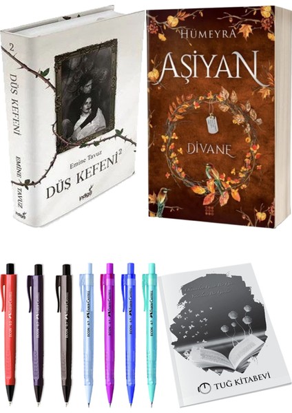Aşiyan 2 Divane Ciltli ve Düş Kefeni 2 Ciltli Emine Tavuz 2'li Set + Hediyeli