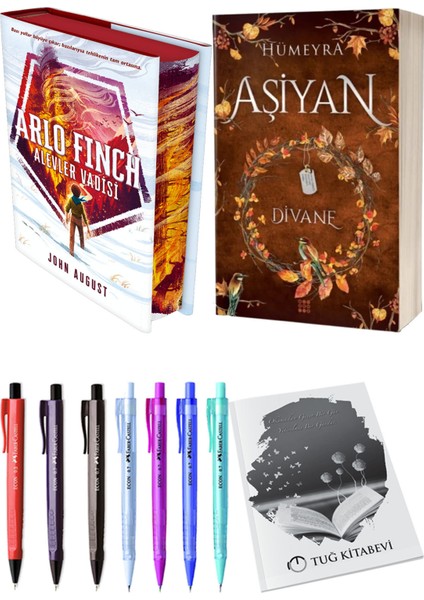 Aşiyan 2 Divane Ciltli ve Arlo Finch Alevler Vadisi Ciltli John August 2'li Set + Hediyeli