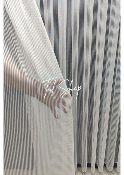 Tüm Odalara Uygun Profesyonel Işçilik Sıralı Çelik Model 1/2 Seyrek Pileli Tül Perde fırsatları