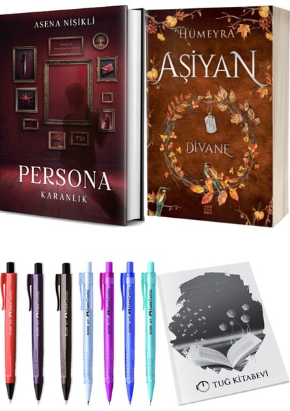 Aşiyan 2 Divane Ciltli ve Persona Karanlık Ciltli Asena Nişikli 2'li Set + Hediyeli
