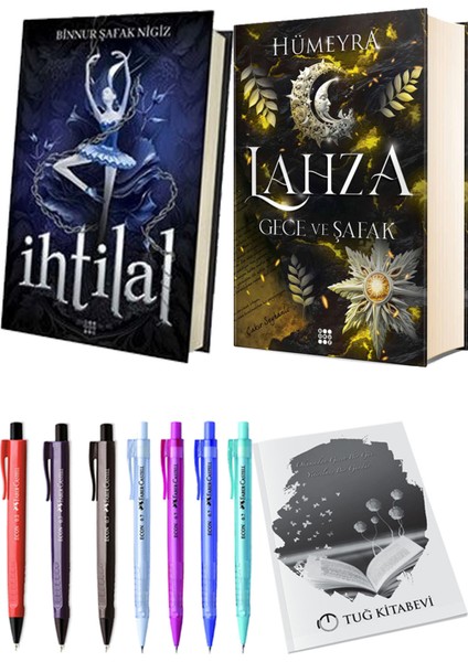 Lahza 3 Gece ve Şafak Ciltli ve İhtilal 1 Zelzele Ciltli Binnur Şafak Nigiz 2'li Set + Hediyeli