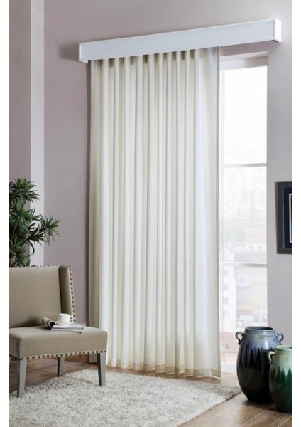 Saten Güneşlik Perde Kırık Beyaz Ekru