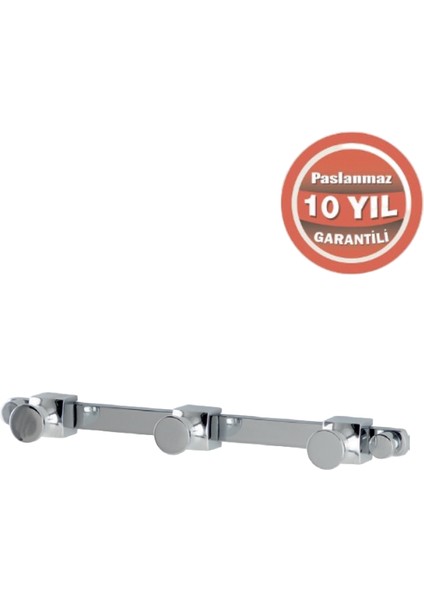 Paslanmaz Pirinç Mercan 3’lü Askılık