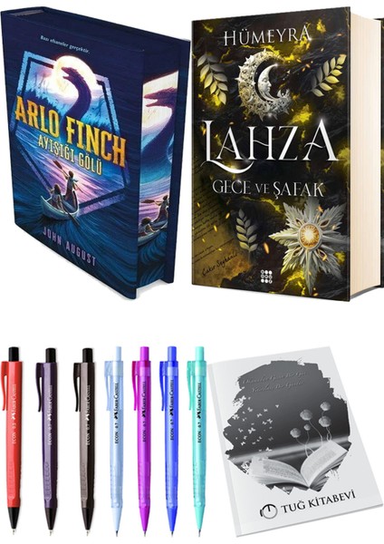 Lahza 3 Gece ve Şafak Ciltli ve Arlo Finch Ayışığı Gölü Ciltli John August 2'li Set + Hediyeli
