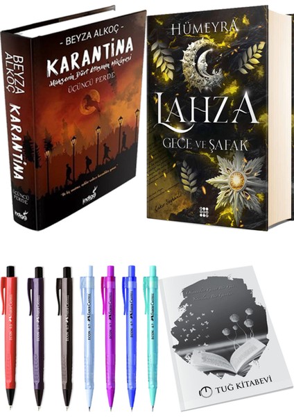 Lahza 3 Gece ve Şafak Ciltli ve Karantina 3 Ciltli Beyza Alkoç 2'li Set + Hediyeli