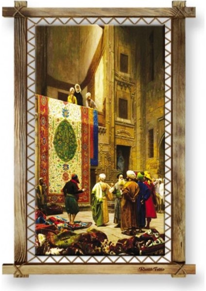 Kanvas Acem Halı Pazarı Düz Işıksız Tablo