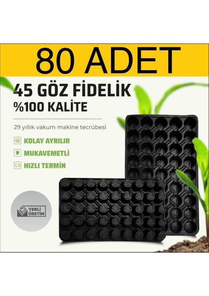 80 Adet 45 Göz Fide Viyolü Ekonomik Paket Fidelik Fide Altlığı Viyol Fide yetiştirme Kabı
