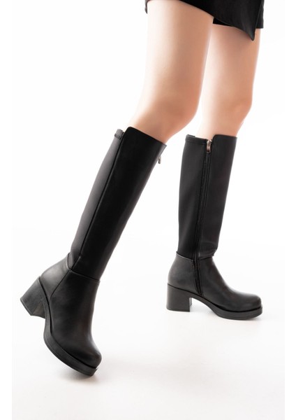 Siyah Topuklu Fermuarlı Günlük Kadın ÇIZME5109-3060BAYAN Çizme fiyatları
