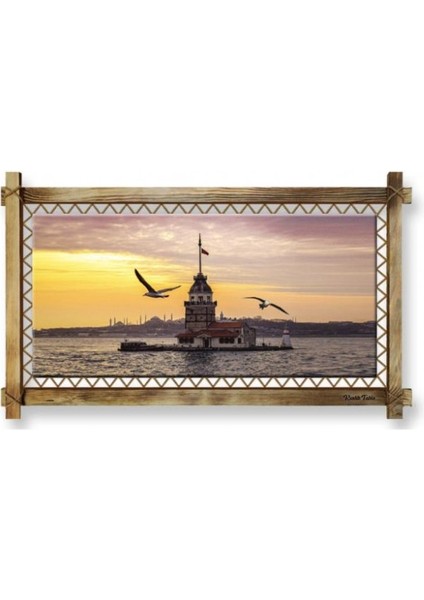 Kanvas Kız Kulesi Düz Işıksız Tablo