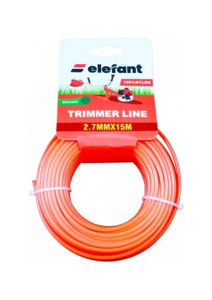 Tırpan Misinası Motorlu Tırpan Yuvarlak Misina 2,7 mm x 15 Metre