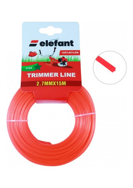 Tırpan Misinası Motorlu Tırpan Yıldız Misina 2,7 mm x 15 Metre