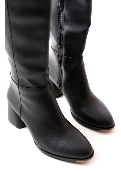 Siyah Topuklu Fermuarlı Günlük Kadın ÇIZMERS-2432BAYAN Çizme indirimleri