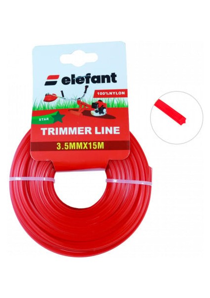 Tırpan Misinası Motorlu Tırpan Yıldız Misina 3,5 mm x 15 Metre