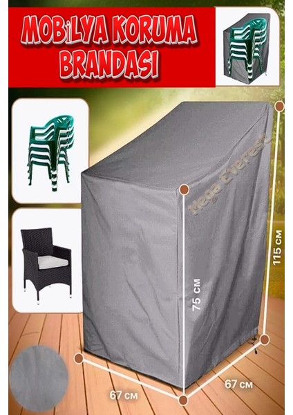 Bahçe Mobilya Sandalye Koruma Kılıf Branda Su Geçirmez 65 x 70 x 120 cm modelleri