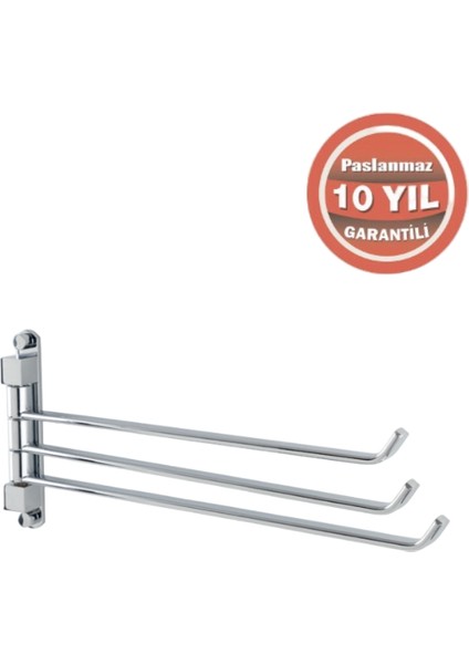 Paslanmaz Pirinç Mercan 3’lü Döner Havluluk