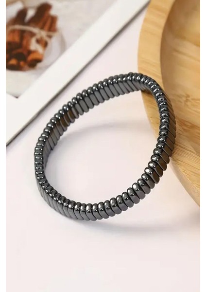 Sertifikalı Şık Hematit Doğal Taş Bileklik
