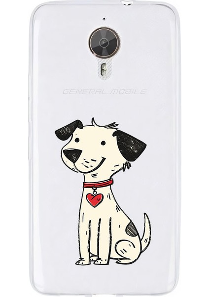 General Mobile Gm5 Plus Uyumlu Sevimli Köpek Desenli Silikon Kılıf