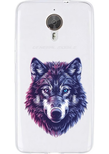 General Mobile Gm5 Plus Uyumlu Kurt Yüzü Desenli Silikon Kılıf
