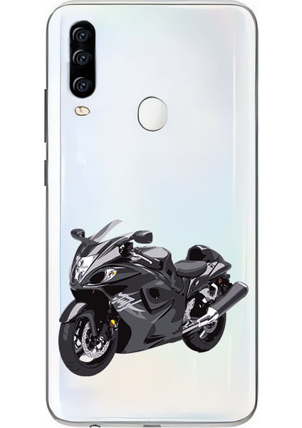 General Mobile GM20 Pro Uyumlu Siyah Motosiklet Desenli Silikon Kılıf