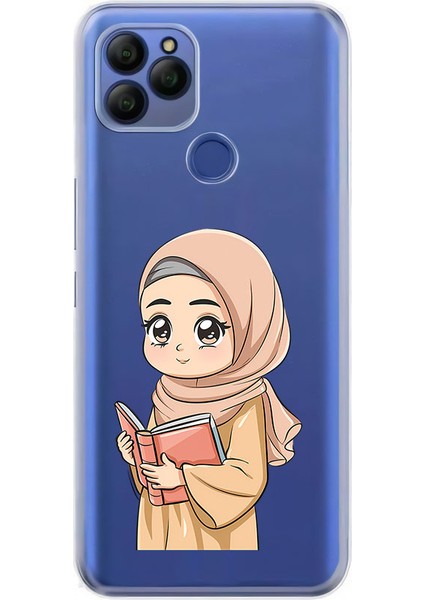 General Mobile GM21 Uyumlu Kitap Kızı Desenli Silikon Kılıf
