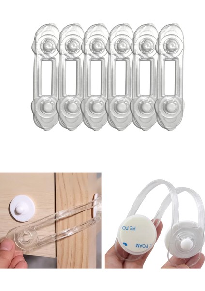 Bebek ve Çocuklar İçin 6'lı Çekmece Kilidi, Elastik, Kısa fiyatları