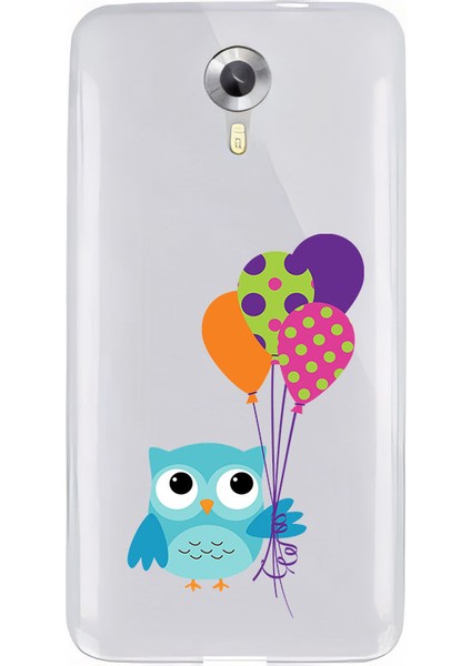 General Mobile Gm5 Uyumlu Baykuş ve Balonlar Desenli Silikon Kılıf