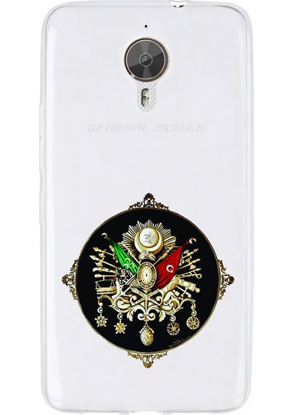 General Mobile Gm5 Plus Uyumlu Osmanlı Tuğrası Desenli Silikon Kılıf