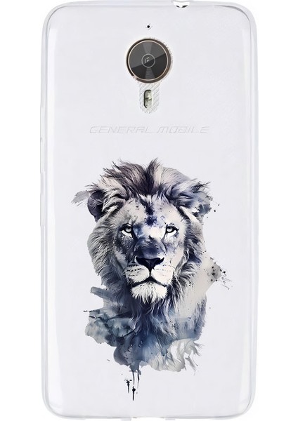 General Mobile Gm5 Plus Uyumlu Aslan Kral Desenli Silikon Kılıf