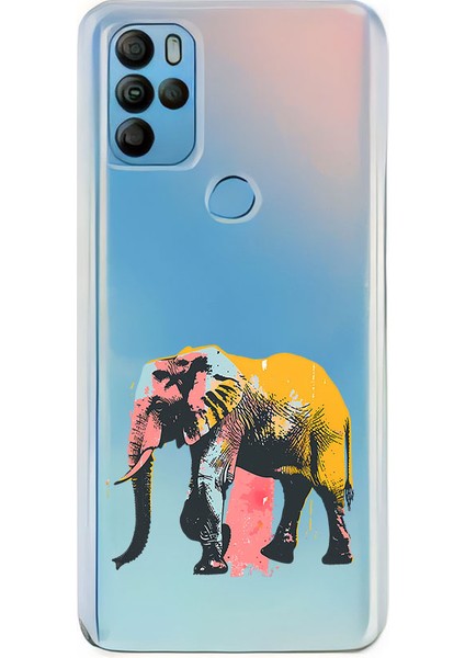 General Mobile GM21 Pro Uyumlu Renkli Fil Desenli Silikon Kılıf