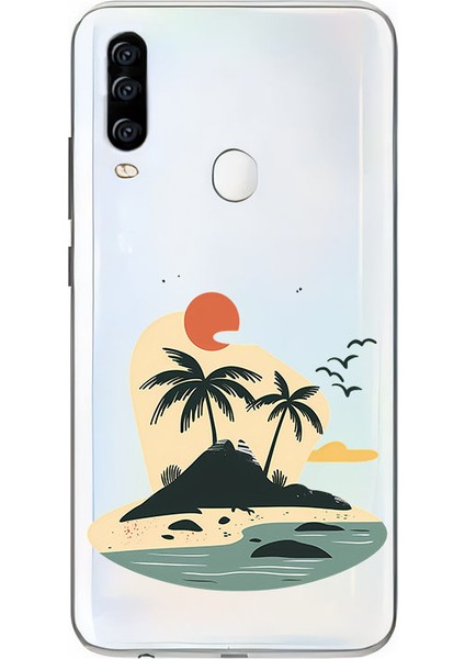 General Mobile GM20 Pro Uyumlu Ada Gün Batımı Desenli Silikon Kılıf