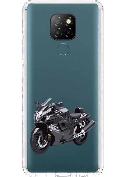 General Mobile GM20 Uyumlu Siyah Motosiklet Desenli Silikon Kılıf