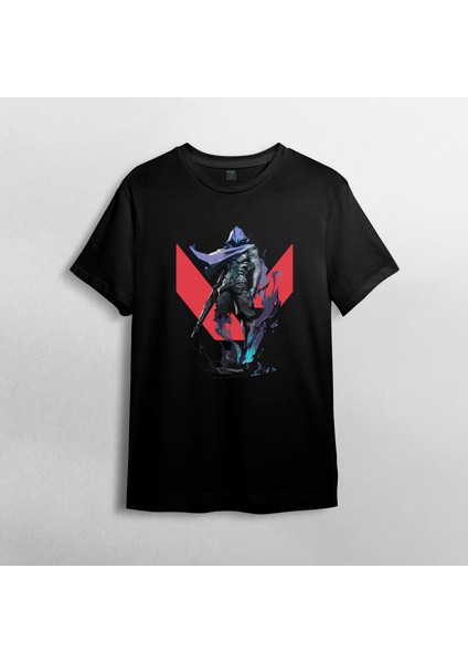 Valorant Omen Pamuklu Bisiklet Yaka T-Shirt Model 1 fiyatları