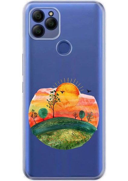 General Mobile GM21 Uyumlu Gün Doğumu Desenli Silikon Kılıf